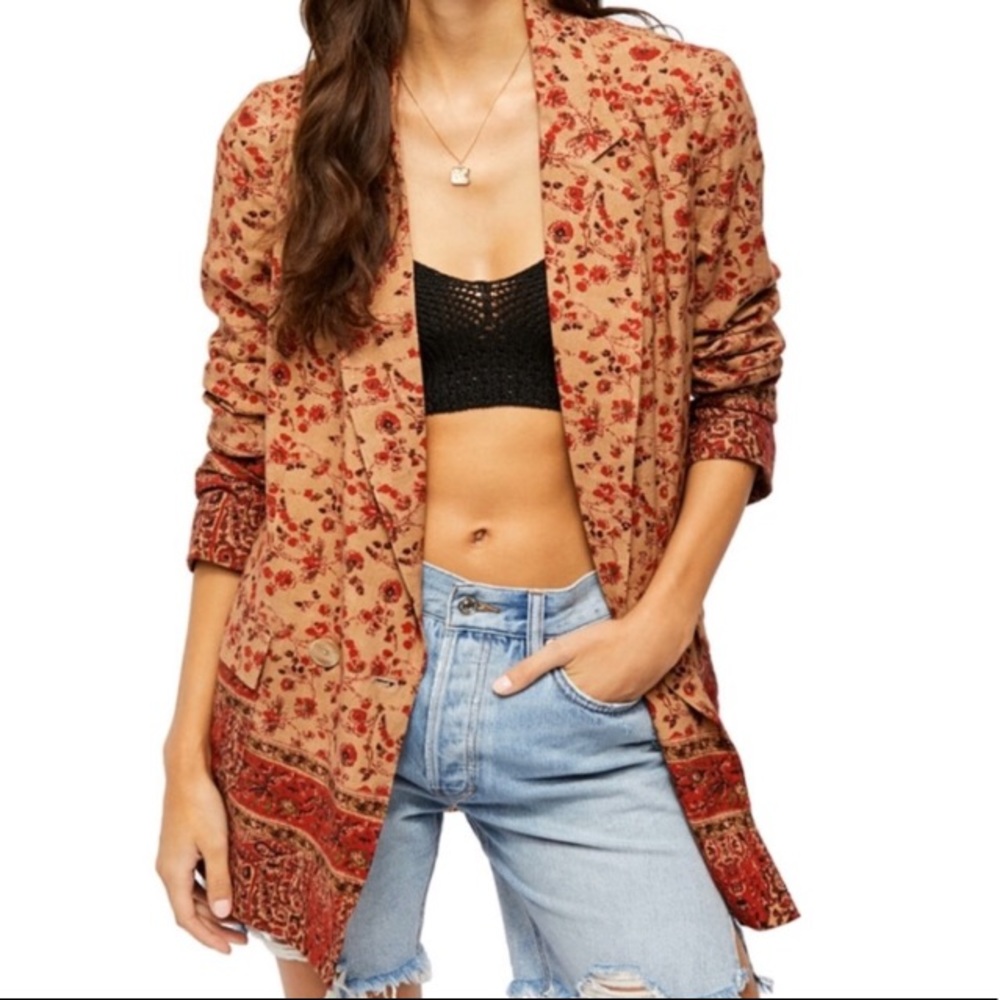 Free People Bellflower blazer